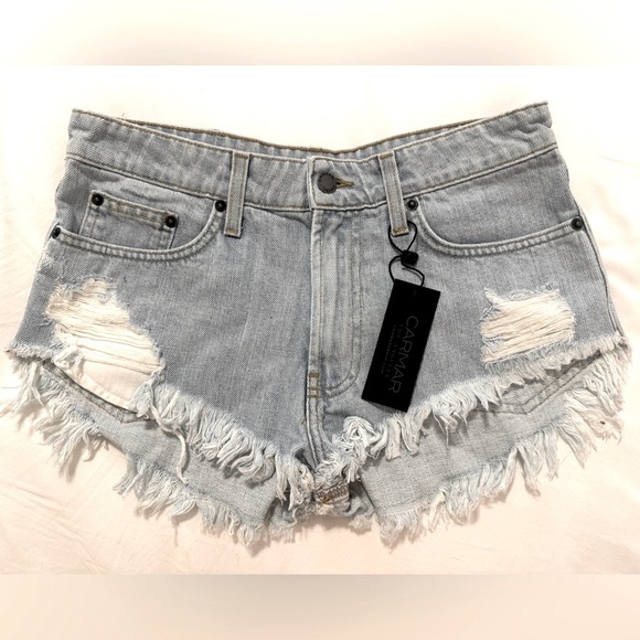 LF Carmar Distressed Denim Shorts - Picture 1 of 5